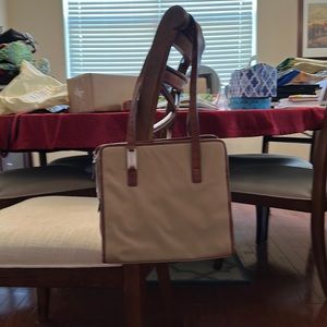 Ralph Lauren Classic Nylon and Leather Handbag